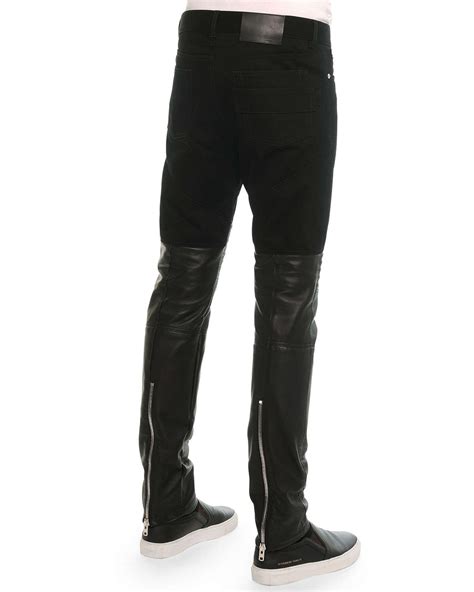 givenchy leather jeans|givenchy pants men.